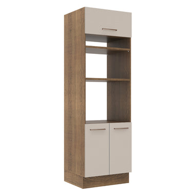 Mueble para Horno 70 cm 3 Puertas Marrón/Crema Agata Madesa