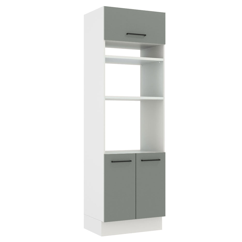 Mueble para Horno 70 cm 3 Puertas Blanco/Gris Agata Madesa