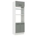 Mueble para Horno 70 cm 3 Puertas Blanco/Gris Agata Madesa