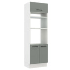 Mueble para Horno 70 cm 3 Puertas Blanco/Gris Agata Madesa