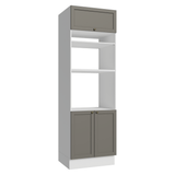 Mueble para Horno 70 x 60 cm 3 Puertas Blanco/Gris Vik Madesa