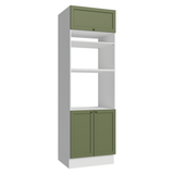 Mueble para Horno 70 x 60 cm 3 Puertas Blanco/Verde Vik Madesa