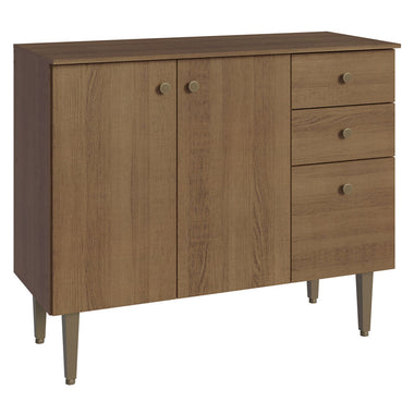 Gabinete Bajo para Fregadero 105 cm 3 Puertas 2 Cajones Marrón Gourmet Madesa