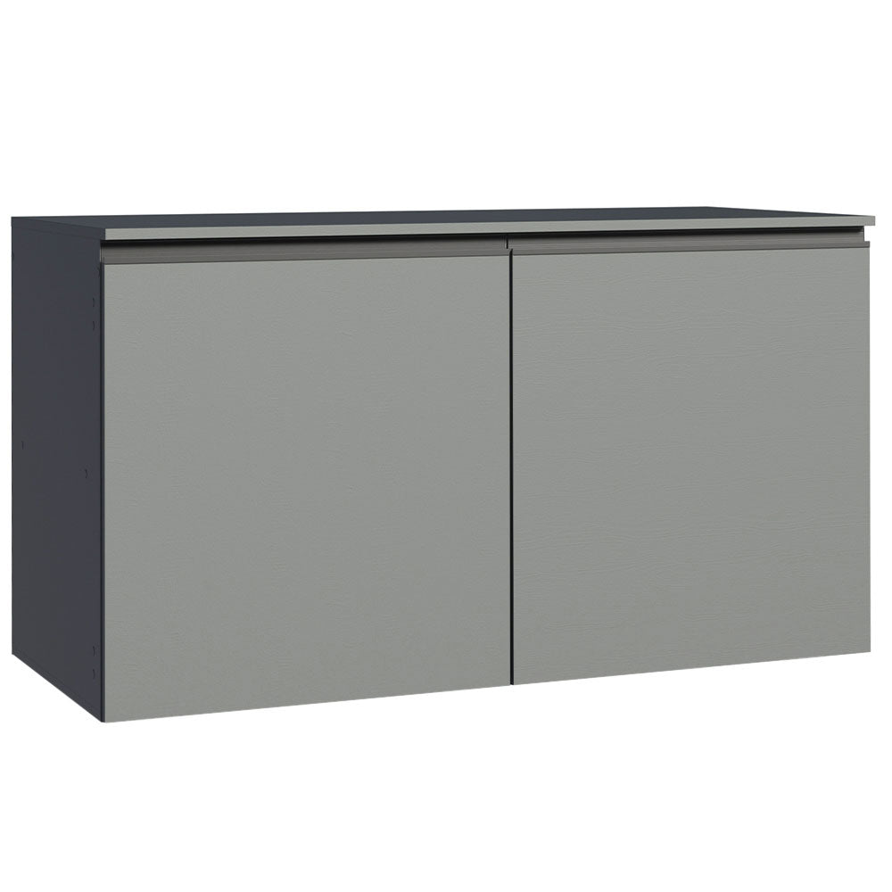 Gabinete Bajo para Fregadero 120 cm 2 Puertas Sin Patas Nice Gris