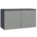 Gabinete Bajo para Fregadero 120 cm 2 Puertas Gris Nice Madesa