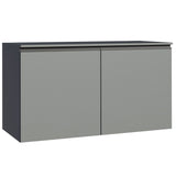 Gabinete Bajo para Fregadero 120 cm 2 Puertas Sin Patas Nice Gris
