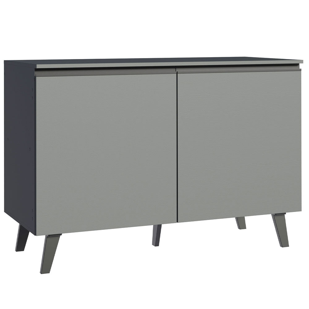 Gabinete Bajo 2 Puertas Con Patas Gris Nice Madesa