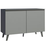 Gabinete Bajo 2 Puertas Con Patas Gris Nice Madesa