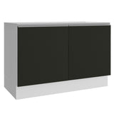 Gabinete Bajo para Fregadero 120 cm 2 Puertas (Sin Encimera ni Fregadero) Blanco/Negro