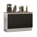 Gabinete Bajo para Fregadero 120 cm 2 Puertas Blanco/Negro Glamy Madesa
