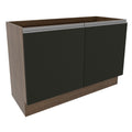 Gabinete Bajo para Fregadero 120 cm 2 Puertas Sin Encimera Marrón/Negro Madesa