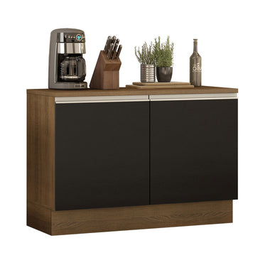 Gabinete Bajo para Fregadero 120 cm 2 Puertas Marrón/Negro Glamy Madesa