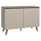 Gabinete Bajo de Cocina 120 cm 2 Puertas Con Patas Crema Nice Madesa