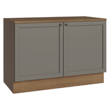 Gabinete Bajo de Cocina 120 cm 2 Puertas Marrón/Gris Vik Madesa