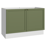 Gabinete Bajo para Fregadero 120 cm (Sin encimera) Blanco/Verde Vik Madesa