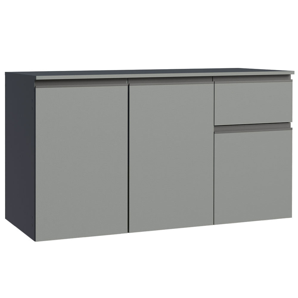 Gabinete Bajo para Fregadero 120 cm 3 Puertas 1 Cajón Gris Nice Madesa