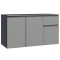 Gabinete Bajo para Fregadero 120 cm 3 Puertas 1 Cajón Gris Nice Madesa
