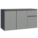 Gabinete Bajo para Fregadero 120 cm 3 Puertas 1 Cajón Gris Nice Madesa