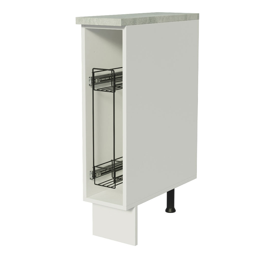 Gabinete Especiero para Cocina 20cm Blanco (Con Encimera) Glamy y Agata