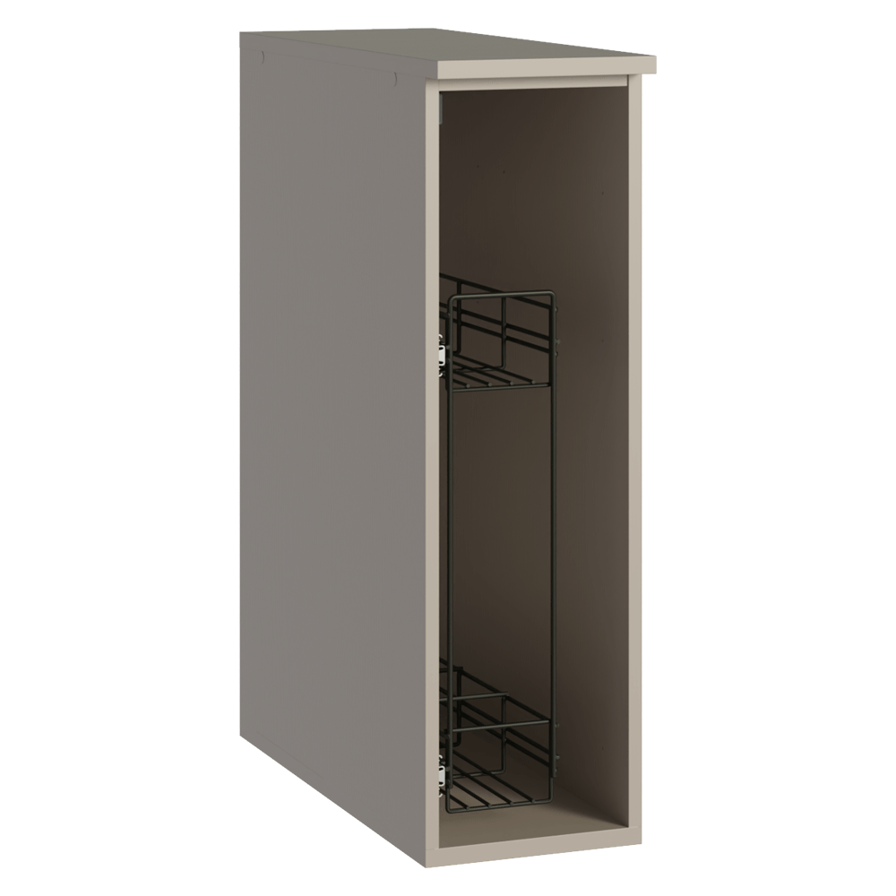 Gabinete Especiero para Cocina 20 cm Sin Patas Nice Crema