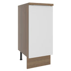 Gabinete Bajo 35 cm 1 Puerta Marrón/Blanco Stella Madesa