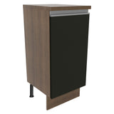 Gabinete Bajo 35 cm 1 Puerta Marrón/Negro Glamy