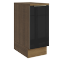 Gabinete Bajo 35 cm 1 Puerta Marrón/Negro Lux Madesa