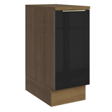 Gabinete Bajo de Cocina 35 cm 1 Puerta Marrón/Negro Lux Madesa