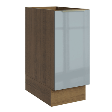 Gabinete Bajo 35 cm 1 Puerta Sin Encimera Marrón/Gris Lux Madesa