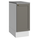 Gabinete Bajo de Cocina 35 cm 1 Puerta Blanco/Gris Vik Madesa