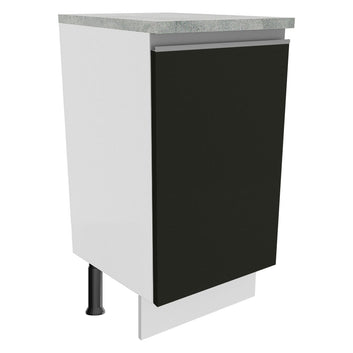 Gabinete Bajo 40 cm 1 Puerta Blanco/Negro Glamy Madesa