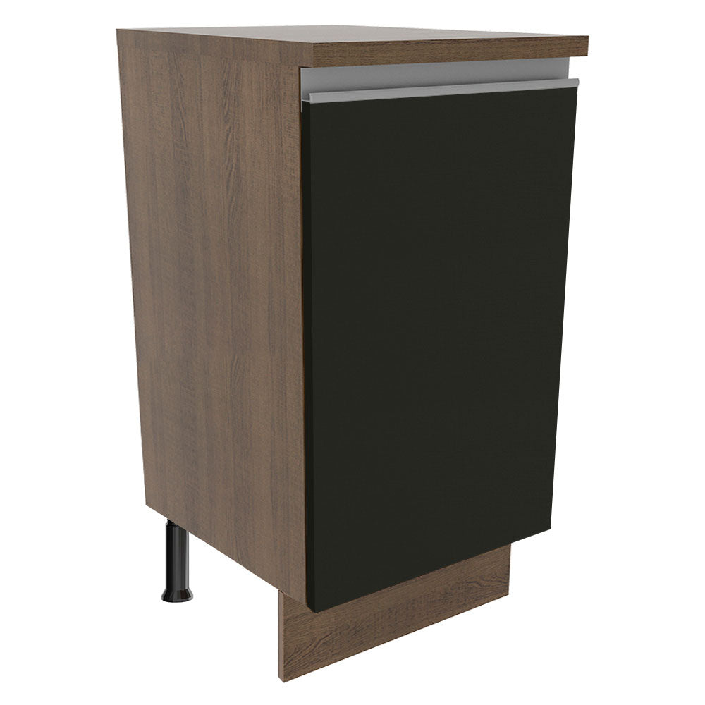 Gabinete Bajo 40 cm 1 Puerta Glamy Marrón/Negro