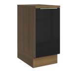 Gabinete Bajo 40 cm 1 Puerta Marrón/Negro Lux Madesa