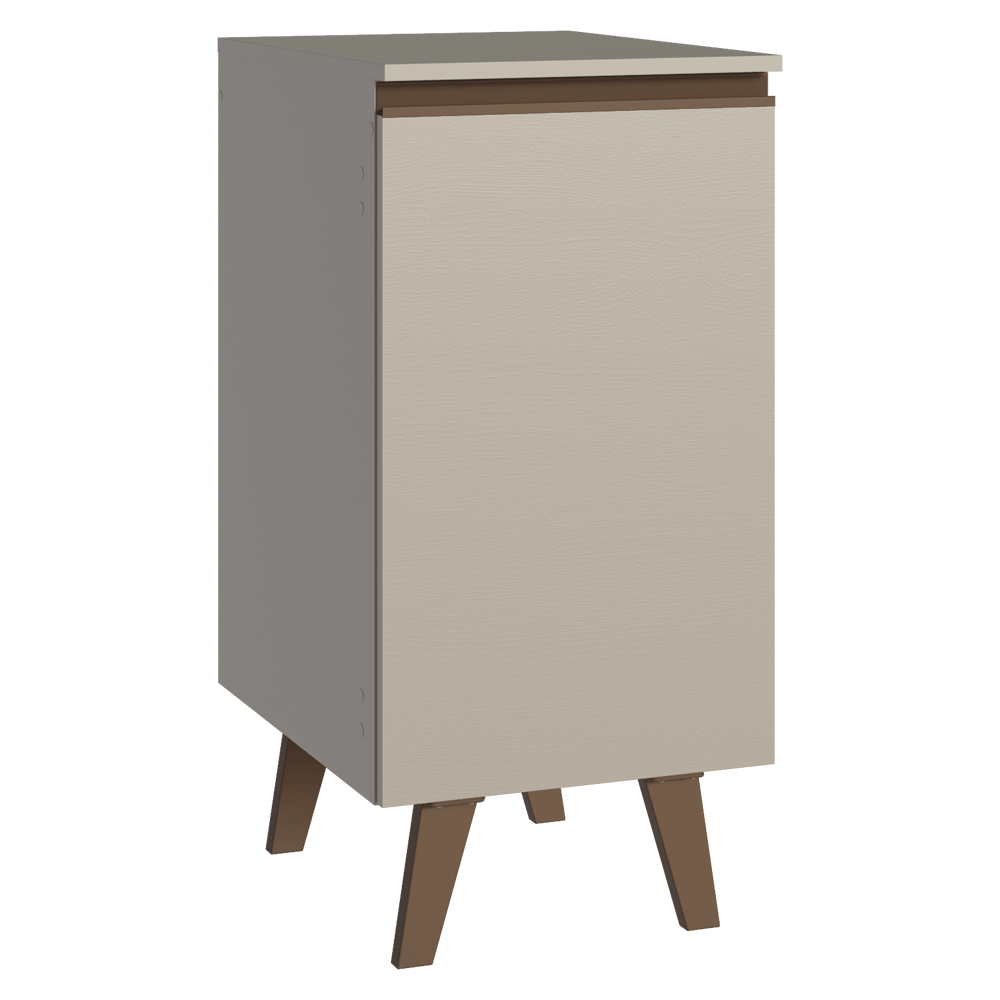 Gabinete Bajo 40 cm 1 Puerta Con Patas Nice Crema