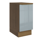 Gabinete Bajo de Cocina 40 cm 1 Puerta Marrón/Gris Lux Madesa