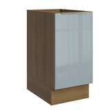 Gabinete Bajo de Cocina 40 cm 1 Puerta (Sin Encimera) Marrón/Gris Lux Madesa