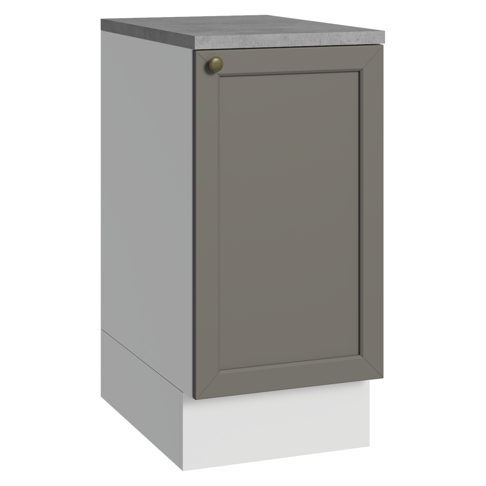 Gabinete Bajo de Cocina 40 cm 1 Puerta Blanco/Gris Vik Madesa
