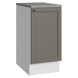 Gabinete Bajo de Cocina 40 cm 1 Puerta Blanco/Gris Vik Madesa