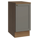 Gabinete Bajo de Cocina 40 cm 1 Puerta Marrón/Gris Vik Madesa