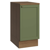 Gabinete Bajo de Cocina 40 cm 1 Puerta Marrón/Verde Vik Madesa