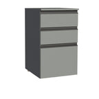 Gabinete Bajo 40 cm 3 Cajones Gris Nice Madesa
