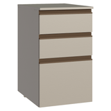 Gabinete Bajo 40 cm 3 Cajones Sin Patas Nice Crema