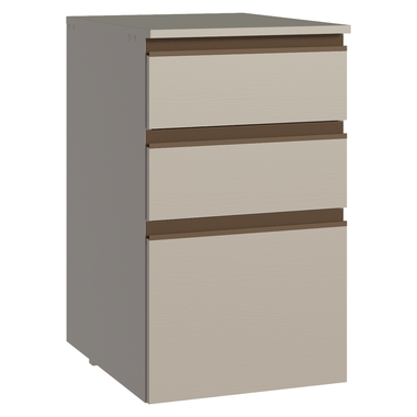 Gabinete Bajo 40 cm 3 Cajones Crema Nice Madesa