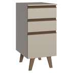 Gabinete Bajo 40 x 52 cm 3 Cajones con Patas Crema Nice Madesa