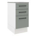 Gabinete Bajo 40 cm 3 Cajones Blanco/Gris Agata Madesa