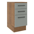 Gabinete Bajo 40 cm 3 Cajones Marrón/Gris Agata Madesa