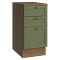 Gabinete Bajo 40 cm 3 Cajones Marrón/Verde Vik Madesa