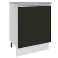 Gabinete Bajo 60 cm 1 Puerta Blanco/Negro Glamy Madesa