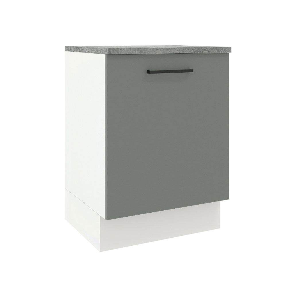 Gabinete Bajo 60 cm 1 Puerta Agata Blanco/Gris
