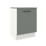 Gabinete Bajo 60 cm 1 Puerta Agata Blanco/Gris